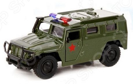 Машинка инерционная металлическая PlaySmart «Военная»