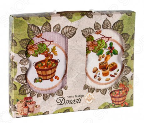 Комплект из 2-х кухонных полотенец Dinosti «Кедровая банька»