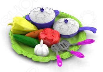 Игровой набор для девочки Нордпласт «Волшебная хозяюшка. Посуда и овощи»
