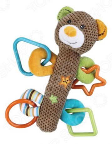 Мягкая игрушка развивающая Жирафики «Мишка с пищалкой»