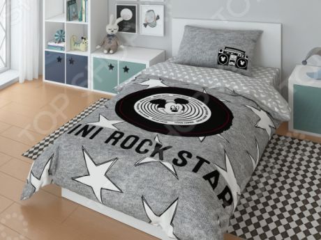 Детский комплект постельного белья Mickey Rock Star