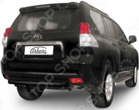 Защита заднего бампера Arbori короткая для Toyota Land Cruiser Prado, 2010-2014