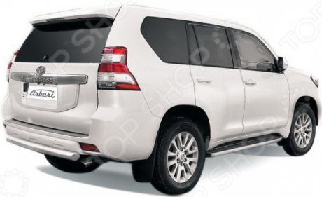 Защита заднего бампера Arbori короткая для Toyota Land Cruiser Prado J150, 2014