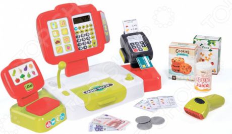 Игровой набор для ребенка Smoby «Электронная касса с аксессуарами»