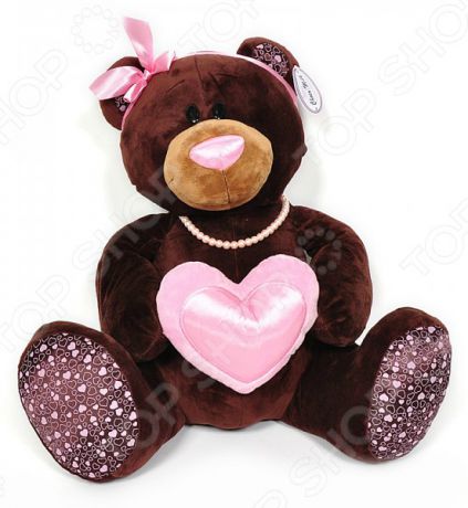 Мягкая игрушка Choco&Milk «Медведь девочка с сердцем»