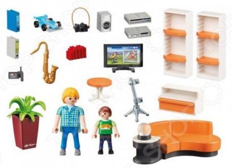 Домик кукольный с аксессуарами Playmobil «Жилая комната»