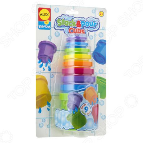 Набор детских игрушек для ванны Alex «Чашечки»