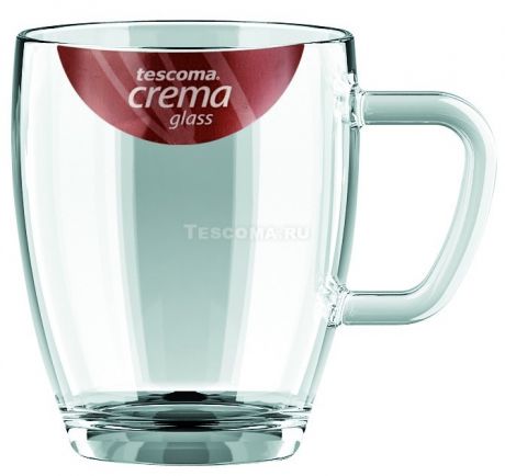 Стеклянная кружка CREMA,350мл,