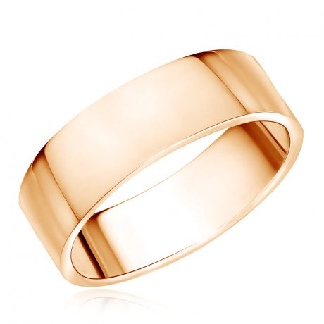 Гладкое обручальное кольцо из красного золота 15010259
