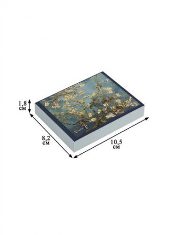 Блок для записей Ван Гог Цветущие ветки миндаля (170л) (8х10,5)
