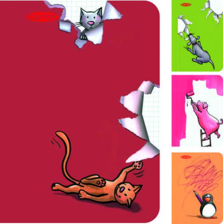 Тетрадь, M RKER, Modo rte "Color pets", А5, 120 стр., клетка, картонная обложка, выборочный лак, M-570560N