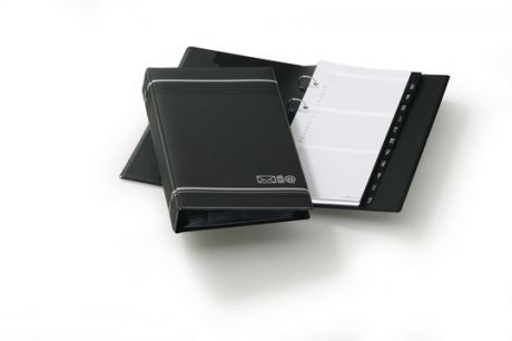 Записная книжка, Durable TELEINDEX, Телефонная книга, А5 (14*25,5 см) 25 листов, на кольцах, черная