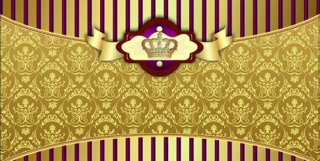 Конверт для денег Без надписи Золото и корона 1-04-0031