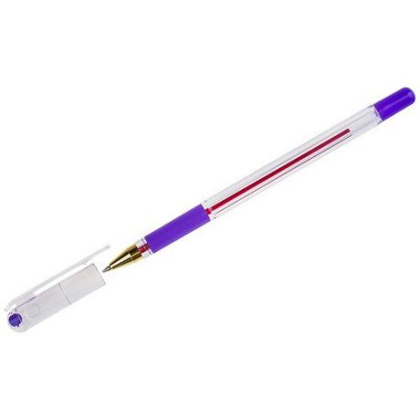 Ручка шариковая MunHwa "MC Gold" фиолетовая, 0,5мм, грип BMC-09