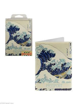 Обложка для паспорта Кацусика Хокусай Большая волна (ПВХ бокс)