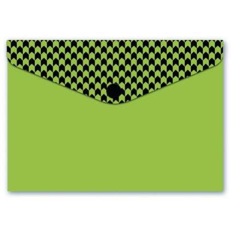 Папка для карт и визиток, Феникс+ Зеленая 10.5*7.4см, 1 отделение, пластик, на кнопке