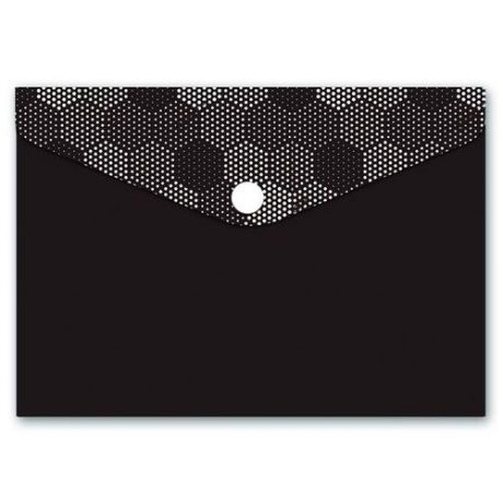 Папка для карт и визиток, Феникс+ Черная 10.5*7.4см, 1 отделение, пластик, на кнопке