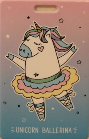 Чехол для карточек Unicorn ballerina фиолетовый градиент (ДК2018-139)