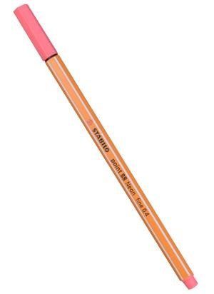 Ручка капиллярная красная неон Point 0,4мм, Stabilo/Стабило