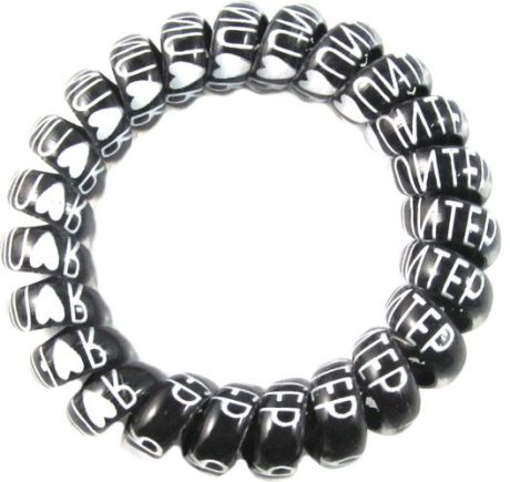 Сувенир АКМ Резинка-браслет витая Санкт-Петербург, цвет черный, 035-01-BLACK