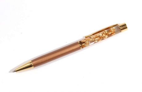 Ручка металлическая с золотым наполнителем