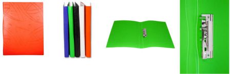 Папка с металлическим зажимом Бюрократ Galaxy Оранжевая А4 пластик 0,7мм