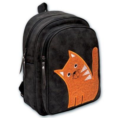 Рюкзак Феникс+ Пушистый кот оранжевый 35*26*16см , 1отд., иск.кожа 46063