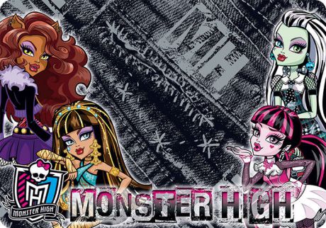 Подложка на стол д/лепки и рисования Академия Групп А4 (21*30см) Monster High