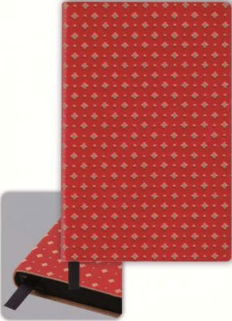 Записная книжка, Феникс+, А6+ (92*145), 98л, Красный+бежевый черный срез, мягкая обложка