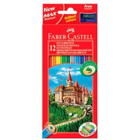 Карандаши, цветные, Faber-Castell/Фаберкастел Замок", 12 цветов+точилка, в картонной упаковке"