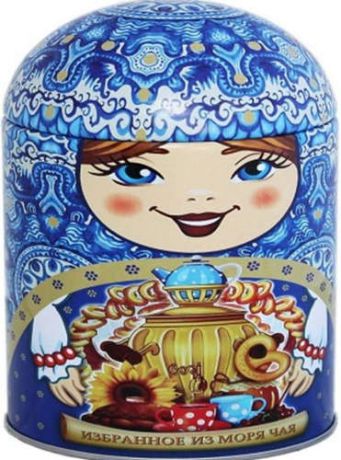 Чай Россия, Гжель Матрешка (иван-чай) жестяная упаковка 40гр