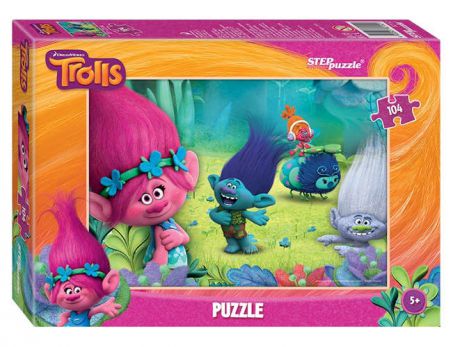 Пазл Step puzzle/Степ Пазл 104эл Trolls (Dreamworks)