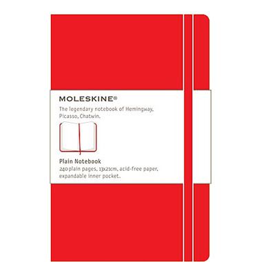 Moleskine/Молескин Тетрадь Classic", Large, 13х21 см, 240 листов, нелинованная, красная"