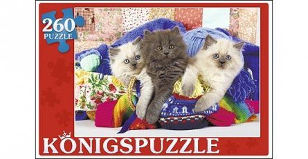 Пазл, Konigspuzzle 260эл.Три Котёнка Пк260-5868
