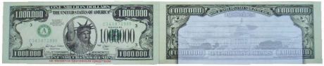 Сувенир Филькина Грамота Блокнот пачка 1 000 000 $ NH0000016