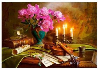Паззл Castorland 1500 эл. 68*47см Натюрморт-скрипка и цветы