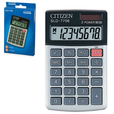 Калькулятор карманный, Citizen/Ситизен, SLD-7708, 8 разрядов