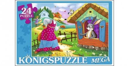Мега-Пазл Konigspuzzle 24эл.Заюшкина Избушка-1 Пк24-5878