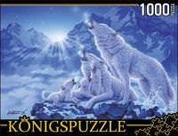 Пазл Konigspuzzle 1000 эл 68,5*48,5см Волки и ночные горы МГК1000-6476