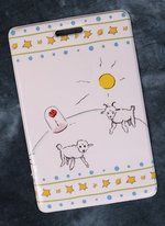 Чехол для карточек Маленький принц Лис, Принц и роза на белом фоне со звездами (ДК2017-086)