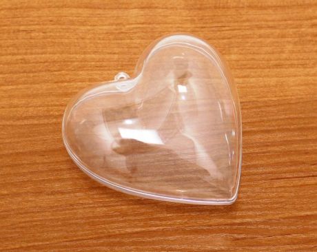 Заготовка для декора разъемная Сердце, 10х10х5 см (пластик)