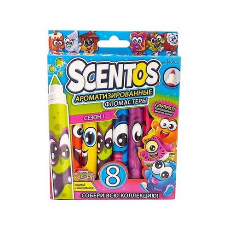 Набор для детского творчества,SCENTOS 8 ароматизированных фломастеров 40605