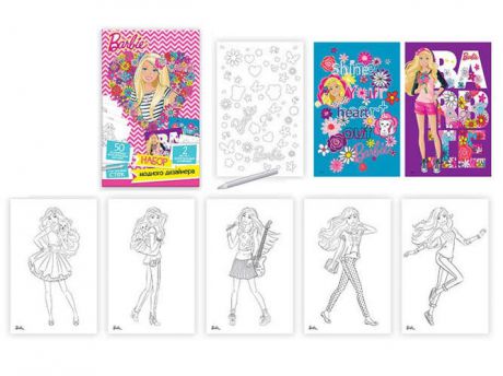 Набор для творчества Набор модного дизайнера Mattel Barbie с наклейками