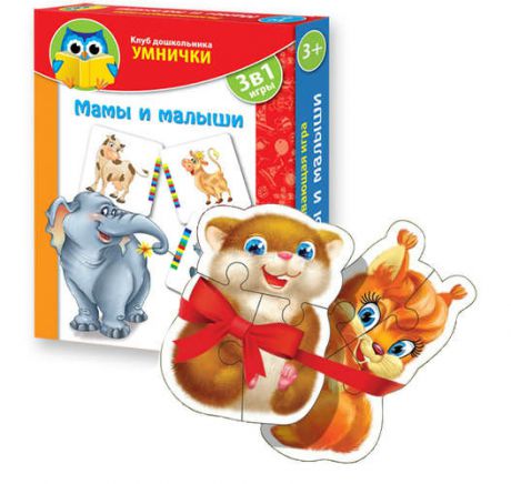 Игра развивающая, ТМ Vladi Toys, Клуб Дошкольника УМНИЧКИ Мамы и малыши