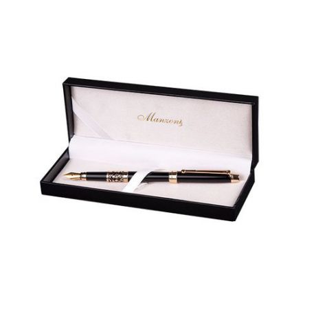 Ручка, подарочная, Manzoni/Манзони перо Venezia чёрн/зол.+ футляр (AP009F-101098)