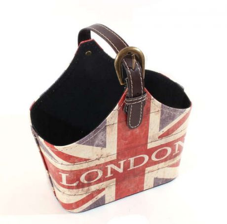 Корзинка для мелочей с ручкой Британский флаг London 18*25см 12-06649-JC02-1