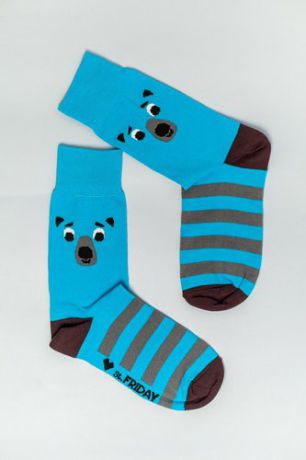 Носки дизайнерские St.Friday Socks размер 34-37, бирюза