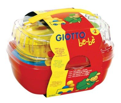 Набор для детского творчества, GIOTTO/Джиотто be-be, масса для лепки 4*100 г, в корзине пластмассовой