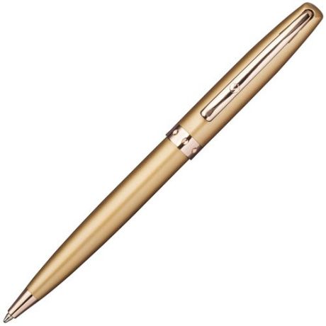 Ручка шариковая FLAVIO FERRUCCI DORATO doro матовый лак золотого цвета, позолоченные детали, синие чернила, M