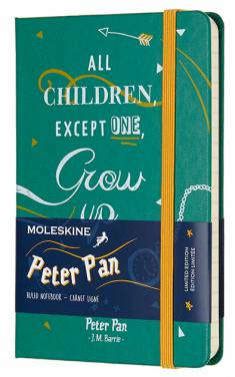 Moleskine/Молескин Блокнот, 192л линейка 9*14см Peter Pan Pocket Limited Edition Indians